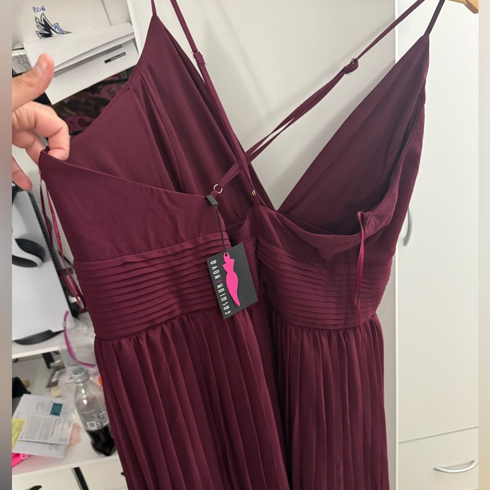 Burgundy fashion nova maxi dress
